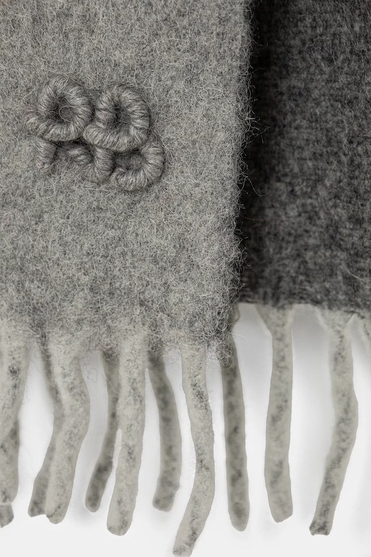 Μάλλινο κασκόλ Ruslan Baginskiy SKR031/030.WNAM.BHR.WRB γκρί AA00