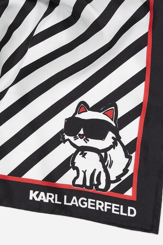 Μεταξωτό φουλάρι Karl Lagerfeld μαύρο A2W33074