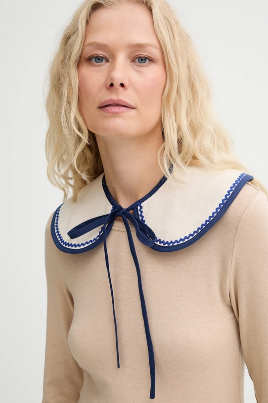 Akcesoria Renewed kołnierz ozdobny z denimu creative upcycling denim.collar.upc beżowy