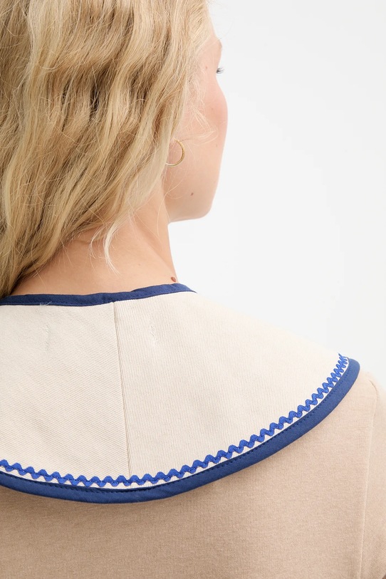 Renewed kołnierz ozdobny z denimu creative upcycling beżowy denim.collar.upc