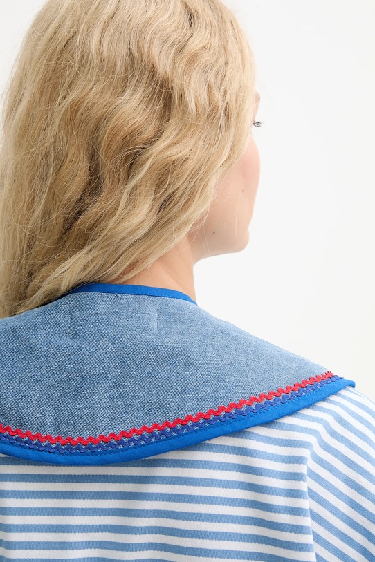 Ozdobný límec z džínoviny Renewed creative upcycling modrá denim.collar.upc
