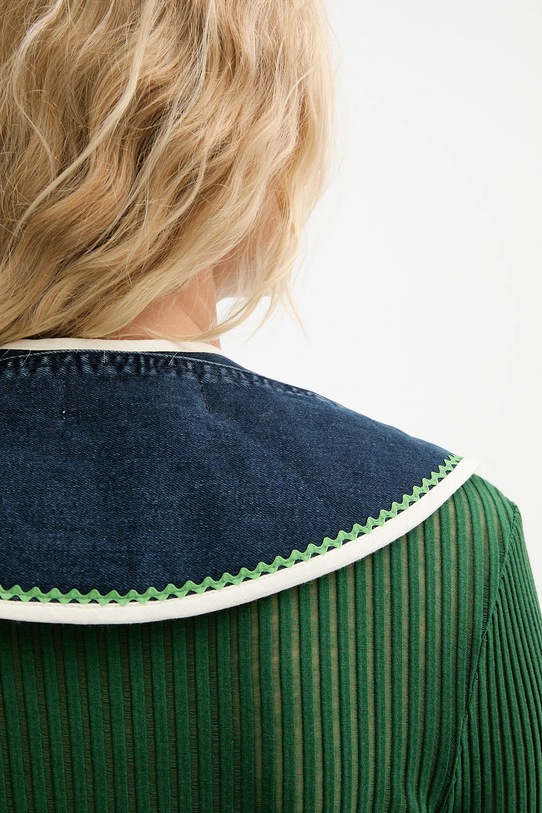 Renewed kołnierz ozdobny z denimu creative upcycling niebieski denim.collar.upc