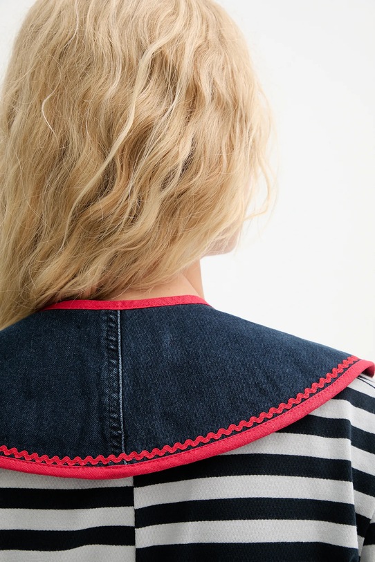 Renewed kołnierz ozdobny z denimu creative upcycling granatowy denim.collar.upc