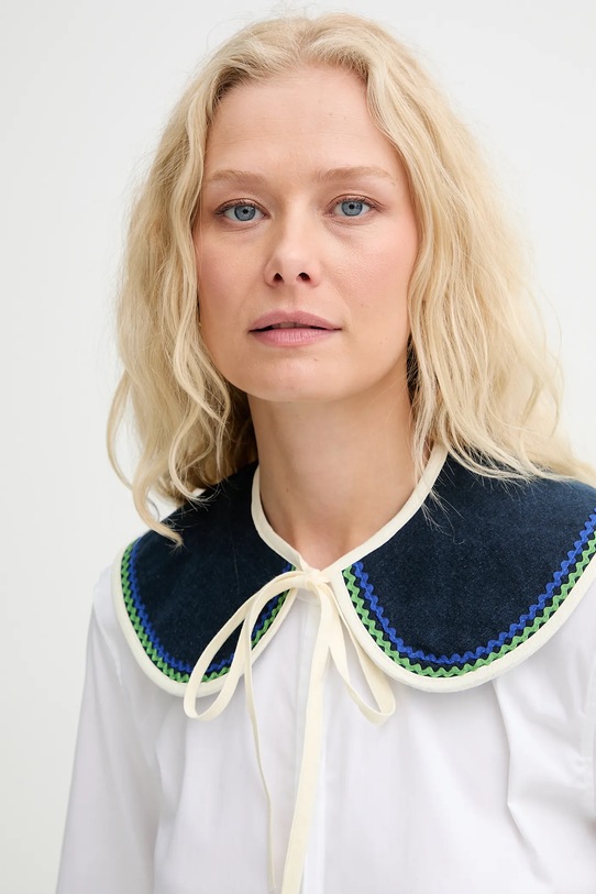 Akcesoria Renewed kołnierz ozdobny z denimu creative upcycling denim.collar.upc granatowy
