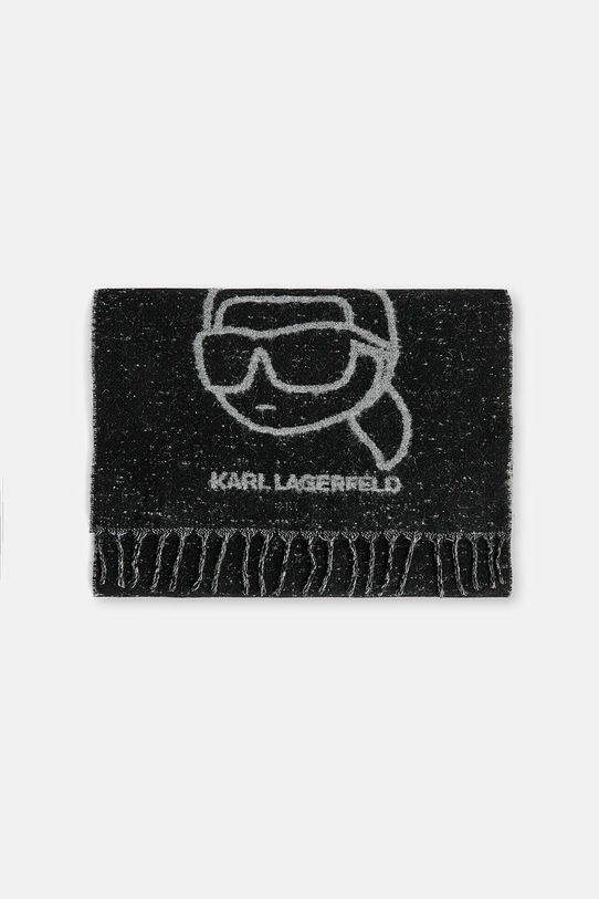 Karl Lagerfeld eșarfă cu lână A4W33051 negru AA00