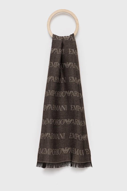 Emporio Armani - Szal 625053.CC786 wełna brązowy 625053.CC786