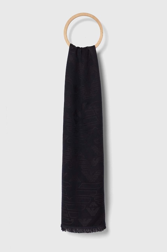 Emporio Armani szalik wełniany wełna granatowy 625009.CC306.NOS