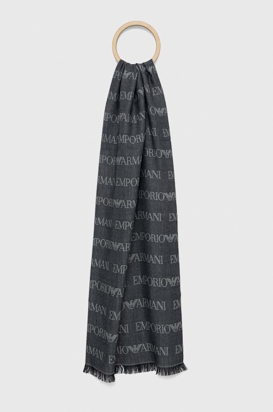 Vlnený šál Emporio Armani vlna tmavomodrá 625060.CC786.NOS