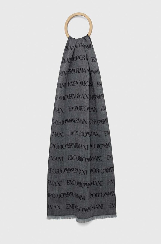 Шерстяная шаль Emporio Armani тонкий серый 625060.CC786.NOS