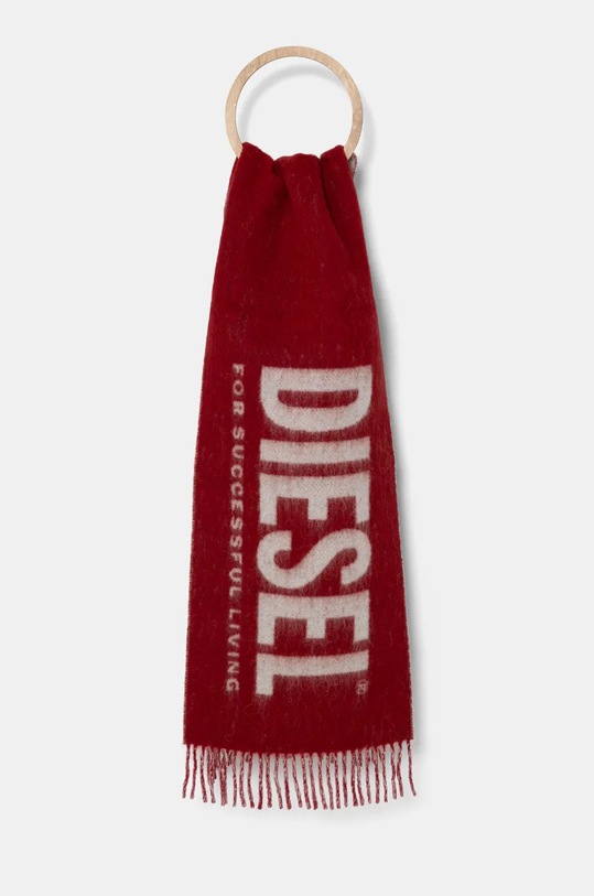 Вълнен шал Diesel S-KOTT вълна червен A15119.0AJDX