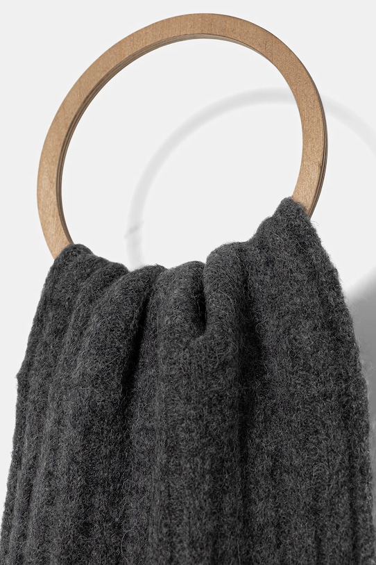 American Vintage szalik z wełną VITO20B szary AA00