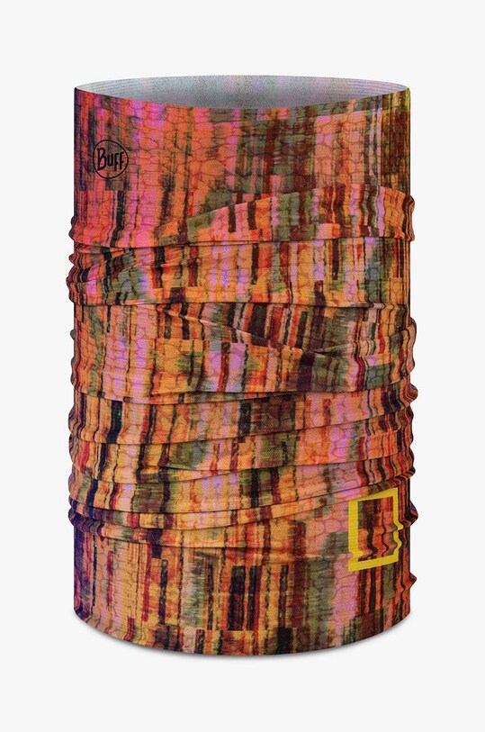 Buff fular impletit cu modele portocaliu 131348.555
