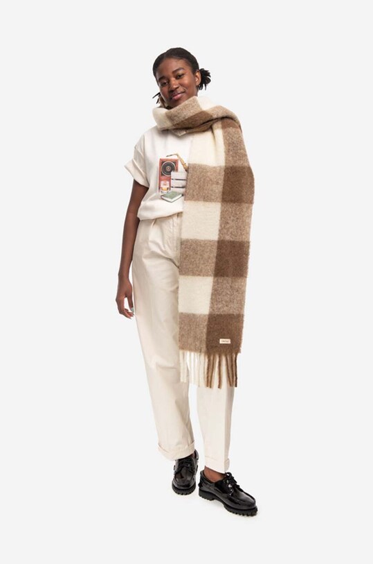 Drôle de Monsieur wool scarf SF101 BEIGE SF101.BEIGE