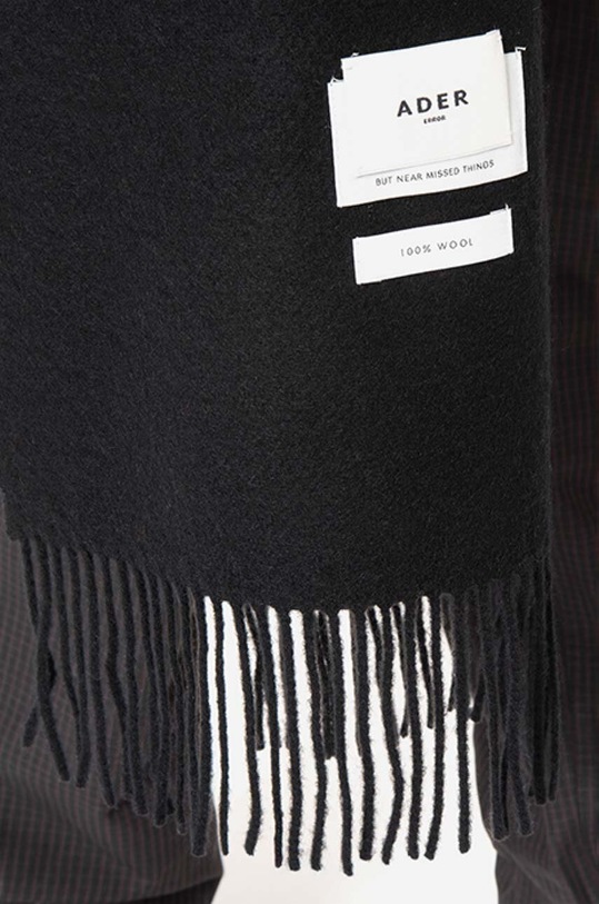 Vlněná šála Ader Error Muffler černá BLAFWMF01BK