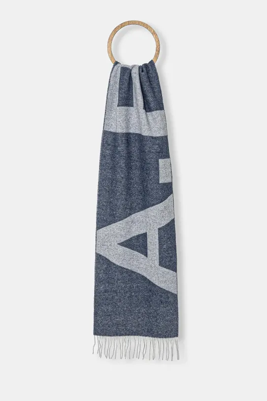 Вовняний шарф A.P.C. вовна блакитний WOAOV.M15176