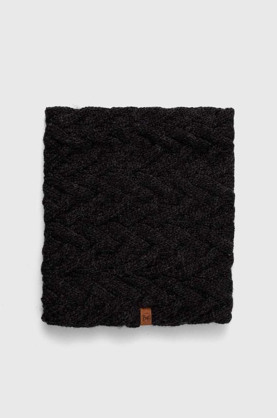 Buff fular din amestec de lana uni negru 123518.901