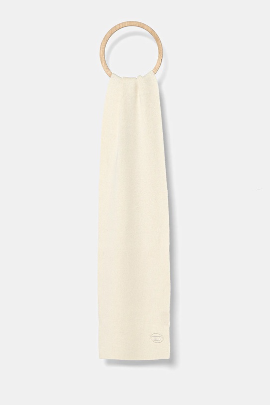 Diesel szalik wełniany K-CODER SCARF wełna beżowy A05165.0DAOB