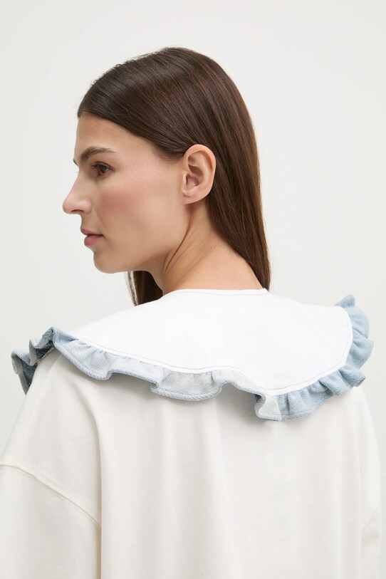 Akcesoria Renewed kołnierz ozdobny z denimu Creative Upcycling Denim.Collar biały
