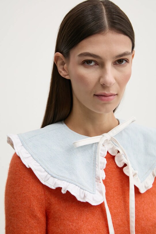 Akcesoria Renewed kołnierz ozdobny z denimu Creative Upcycling Denim.Collar niebieski