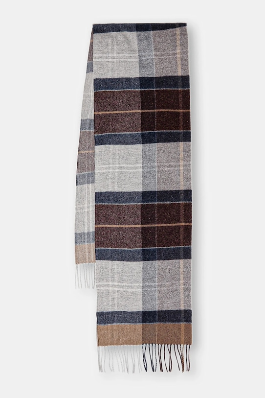 Barbour szalik wełniany dzianina multicolor USC0322