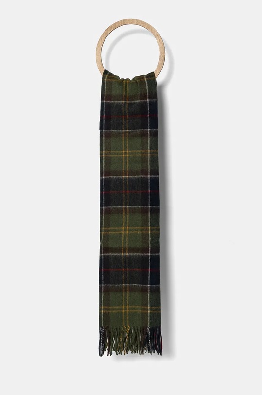Вовняний шарф Barbour тонкий барвистий USC0386