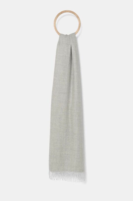 Шерстяной шарф My Alpaca тонкий серый THSEST65200