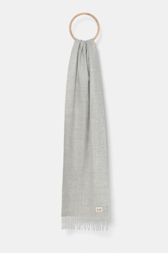 My Alpaca szalik wełniany z alpaki dzianina szary THSCEST30180