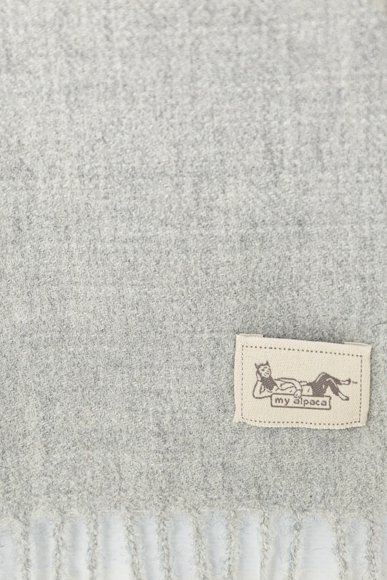 Vlnený šál My Alpaca THSCEST30180 sivá AA00