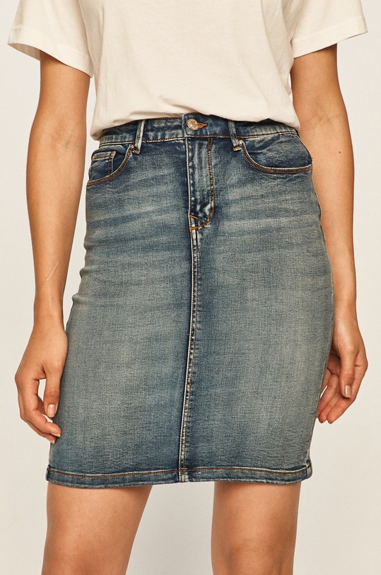 Vila - Spódnica jeansowa z elastanem niebieski 14055251