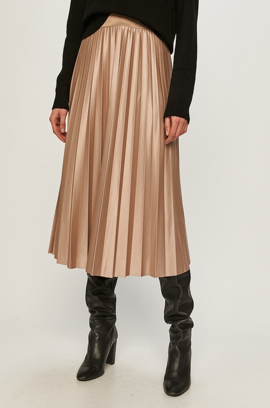Vila - Spódnica z elastanem beżowy 14063241