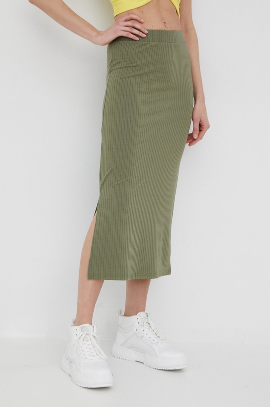 Sukně Pieces midi zelená 17101527.DeepLichen