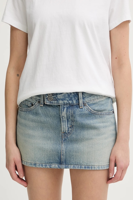 Rifľová sukňa Levi's SUPERLOW MINI rifľovina modrá 003Z7