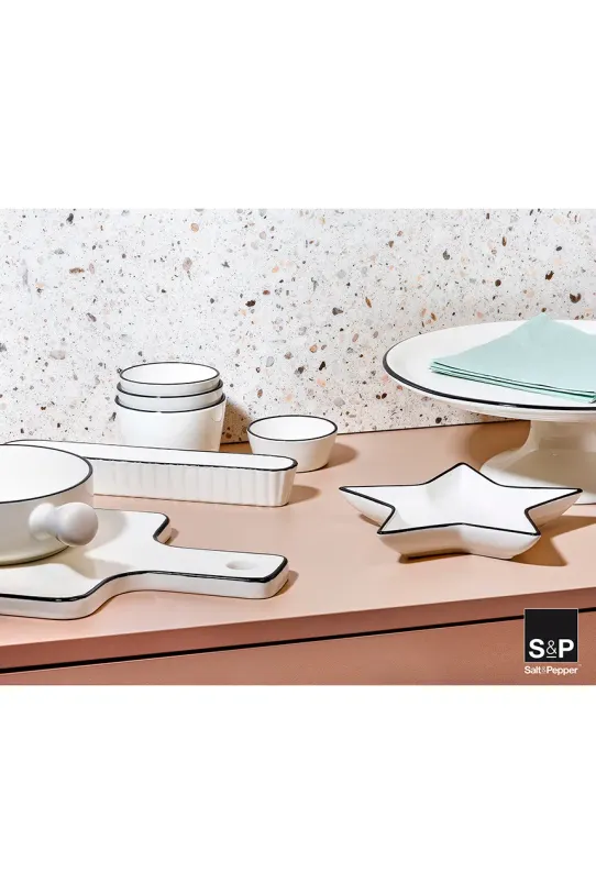 Κουζίνα και μπαρ Βάση σερβιρίσματος Salt&Pepper Nero 854176 λευκό