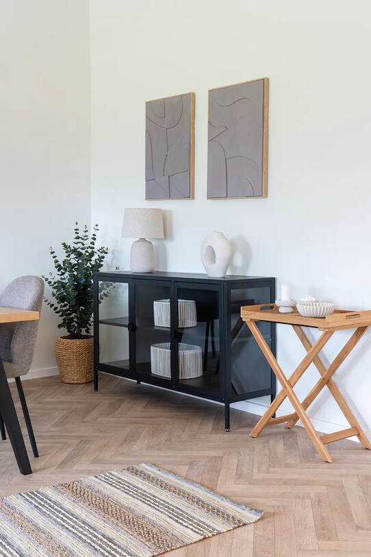 House Nordic masă pliantă cu tavă Ronda Tray Table 7501006 bej