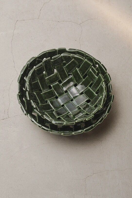 ferm LIVING misa ozdobna Plait 1104269913 zielony AA00