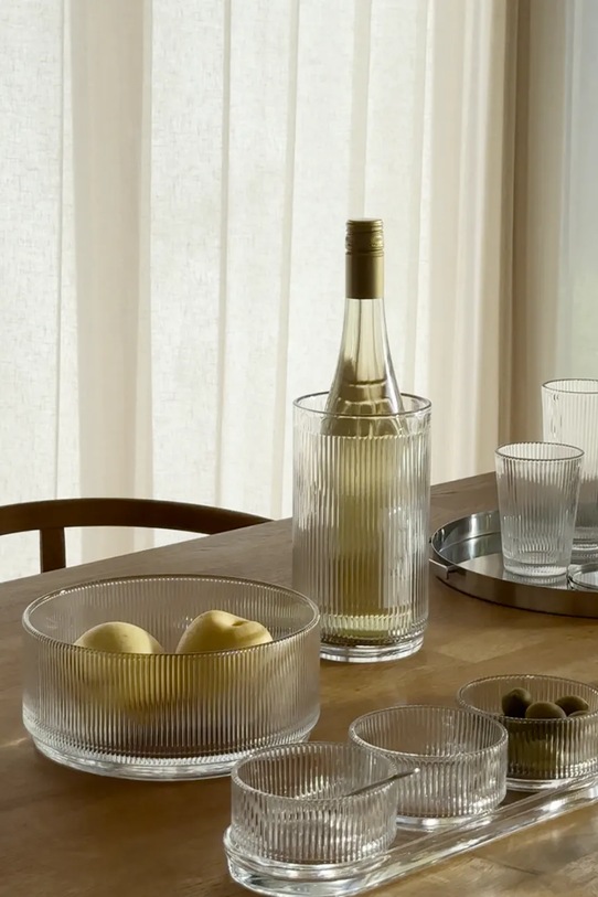 Stelton zestaw miseczek do serwowania z podstawką Pilastro 3-pack transparentny X.512