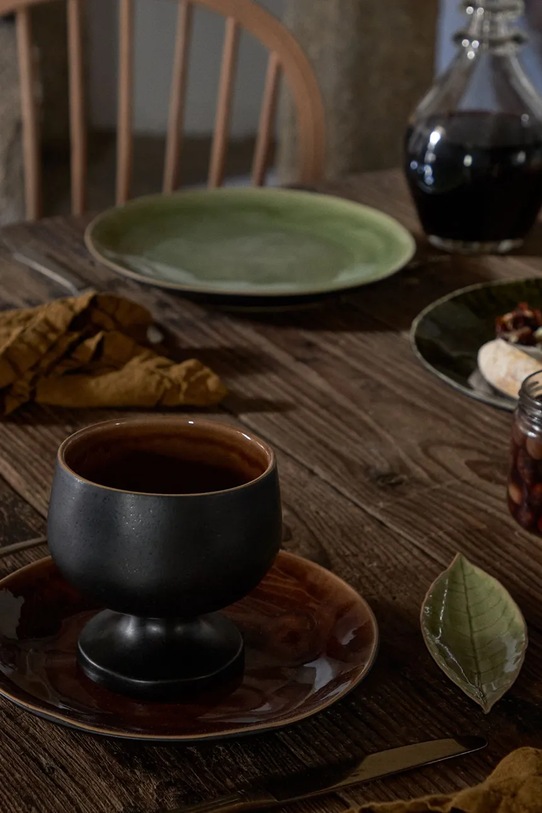 Kuchnia i bar Costa Nova talerz do serwowania Riviera Laurel 18 cm VEP182.VRF.SET6 zielony