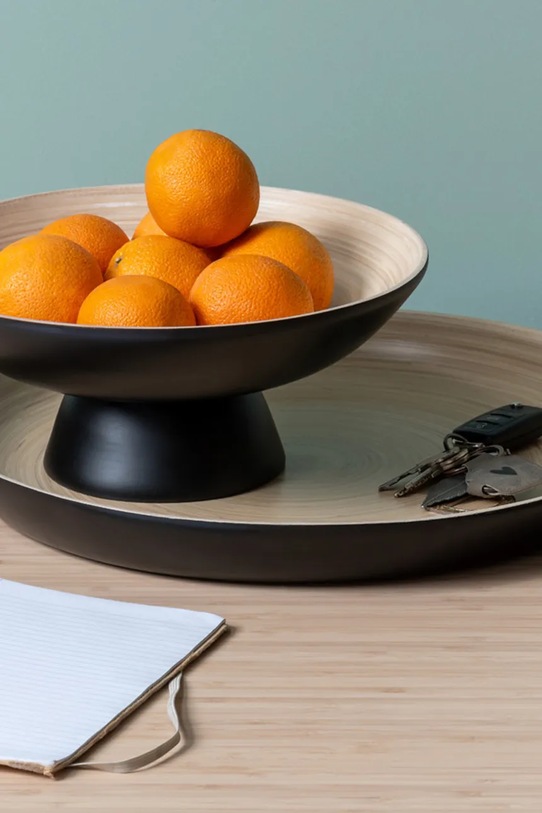 Kuchnia i bar Present Time misa ozdobna Fruit Bowl Puro 30 cm PT4142BK czarny