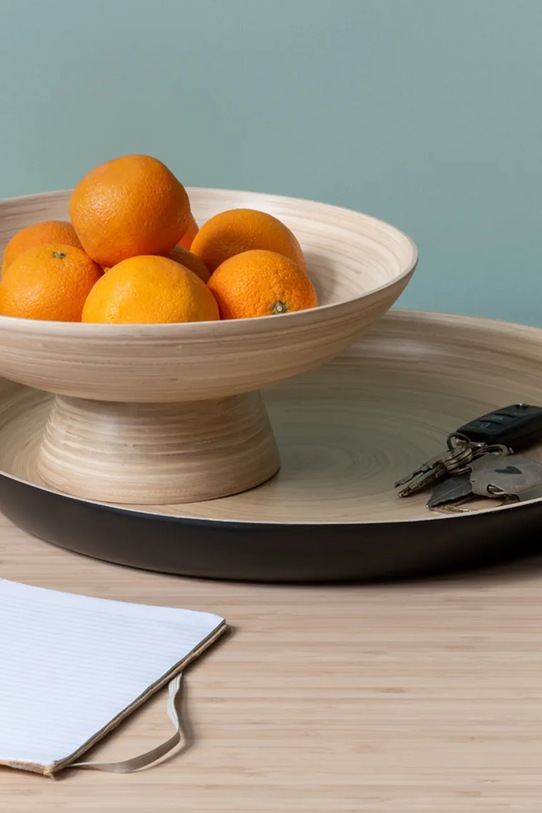 Bucătărie și bar Present Time bol decorativ Fruit Bowl Puro 30 cm PT4142NT maro