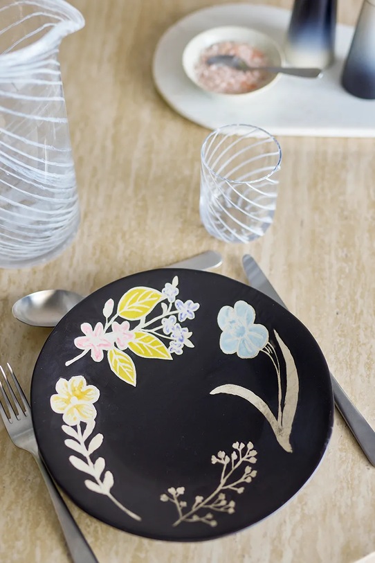 Bloomingville taca do serwowania 26 x 3,5 x 25 cm czarny 82072566