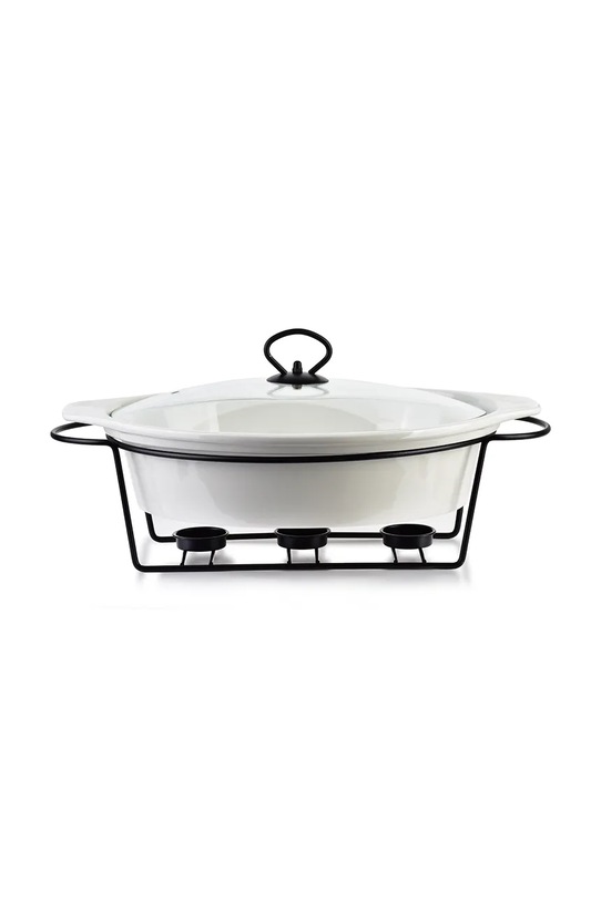 home & lifestyle naczynie z pokrywką i podgrzewaczem Modern Kitchen 2,6 L biały HTN0826.PROM