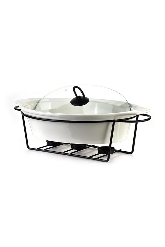 home & lifestyle naczynie z pokrywką i podgrzewaczem Modern Kitchen 2,6 L HTN0826.PROM biały AA00