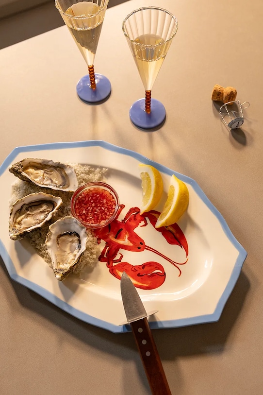 &k amsterdam półmisek sirene 41,5 x 27 x 2,5 cm multicolor 2193.01