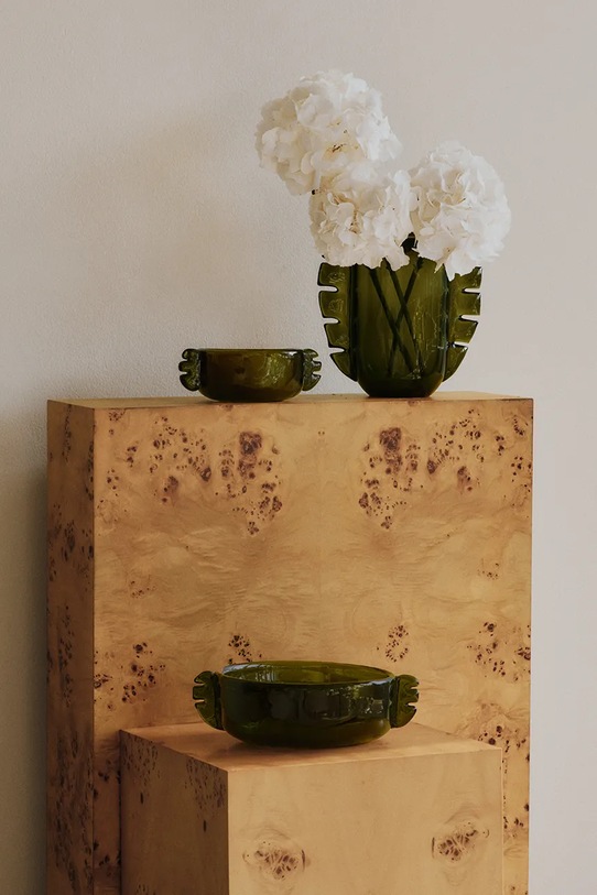 ferm LIVING misa ozdobna 15 x 8 cm 1104271972 zielony AA00