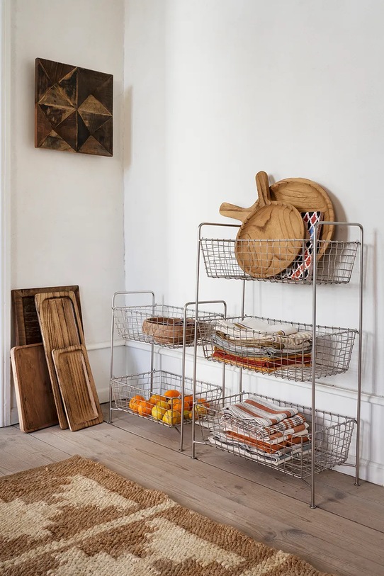 Madam Stoltz zestaw tac dekoracyjnych 30 x 15 x 3 / 18 x 50 x 3 cm 2-pack beżowy 240203B.12E