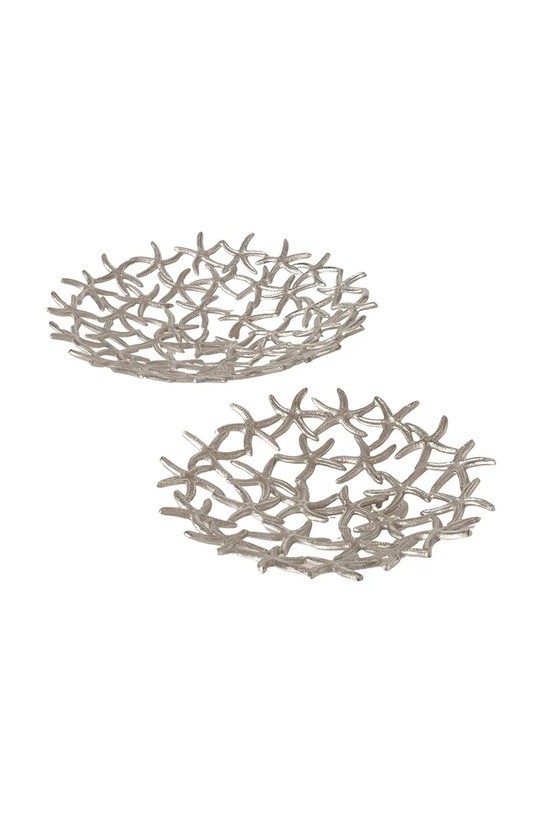 Boltze zestaw mis ozdobnych Merita 5,5 x 33,5 / 8 x 42 cm 2-pack szary 2056562