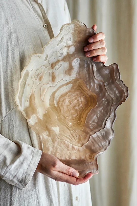 Bloomingville misa ozdobna Aiku 38 x 7 x 29 cm beżowy 82068716