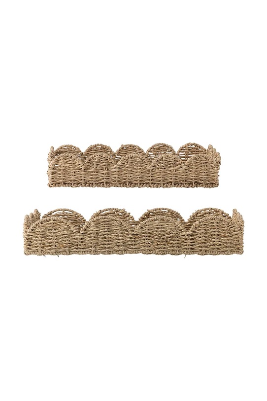 Bloomingville zestaw tac dekoracyjnych Brea 2-pack beżowy 82065199