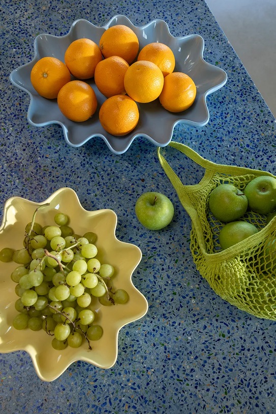 &K amsterdam misa na owoce z kamionki 33 x 28 x 8 cm żółty 2838.07