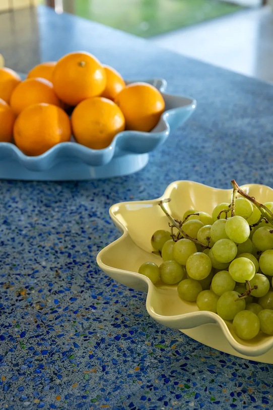 &K amsterdam misa na owoce z kamionki 33 x 28 x 8 cm 2838.07 żółty